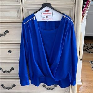 Calvin Klein blouse sz XL royal blue